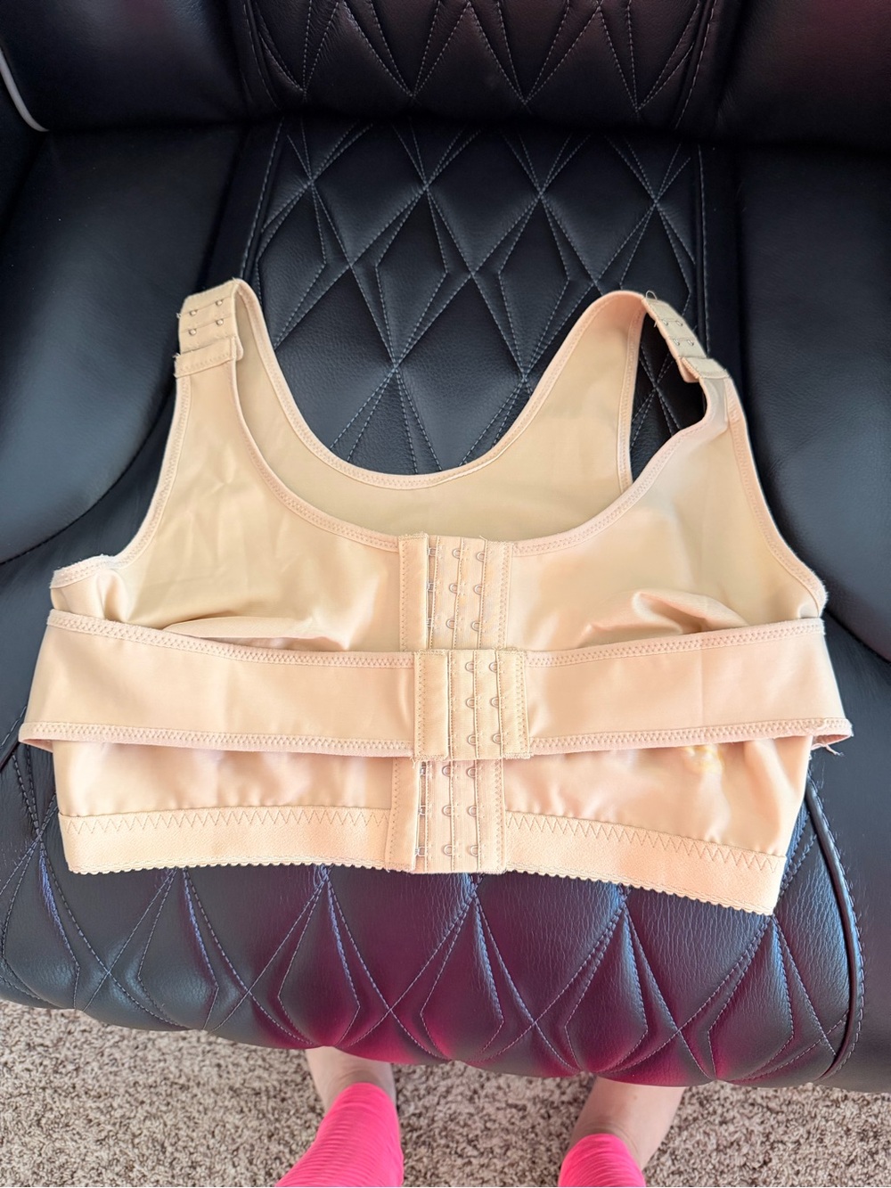 Nude Support Front-Closure Post-Surgery Compression Bra